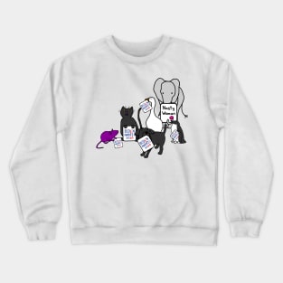 Animals with Biden Harris Signs Supporting Kamala Harris Crewneck Sweatshirt